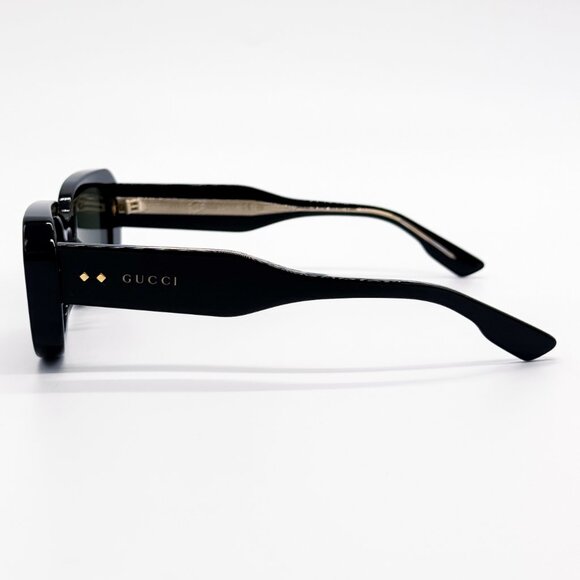 NEW GUCCI GG1531SK 001 SUNGLASSES UNISEX BLACK GOLD OVAL EYEWEAR GUCCI - Picture 7 of 12